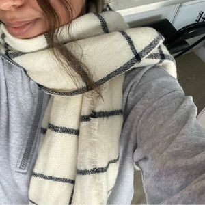 White Plaid Scarf